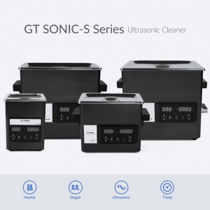 GT SONIC S-Serie 2-9L Touchpanel-Tisch-Ultraschallreiniger mit Heizung Titanspiegel Edelstahl