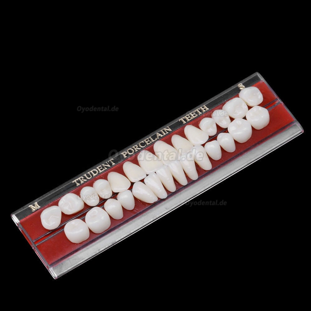 2Pcs Zahnprothesenmaterial aus Porzellan Alloy-Pin-Zahnfarbfarbschlüssel