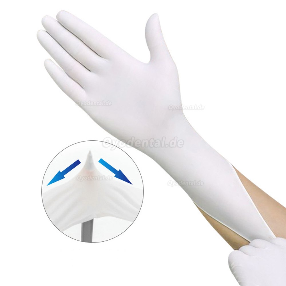 100 Stück / Los Einweg-Medizinhandschuhe aus Latex Universalreinigungsarbeit Fingerhandschuhe Latex-Schutznahrungsmittel für zu Hause