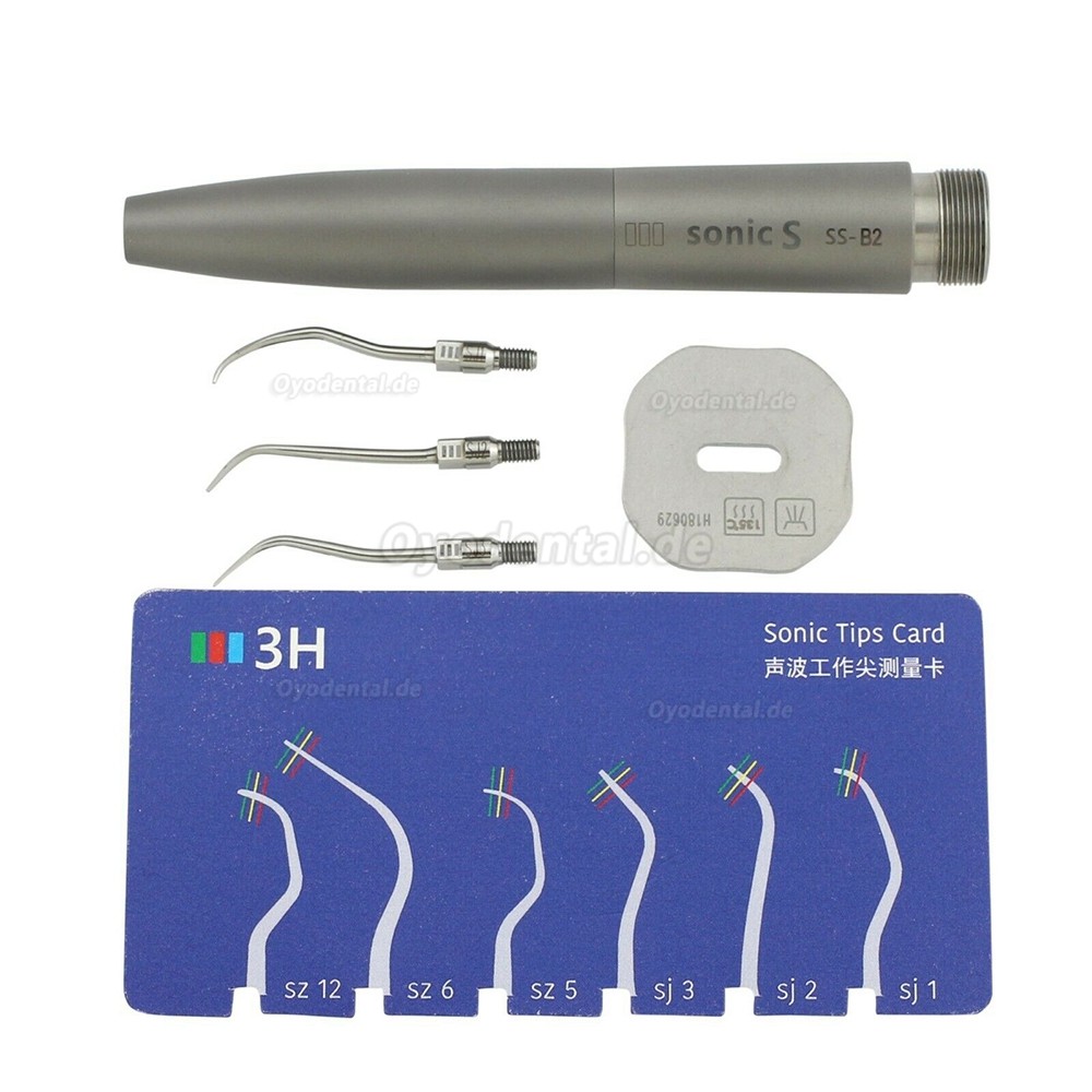Sonic S Dental Hygienist Luft Scaler Handstück mit S1 S2 S3 Tipps 4 Loch