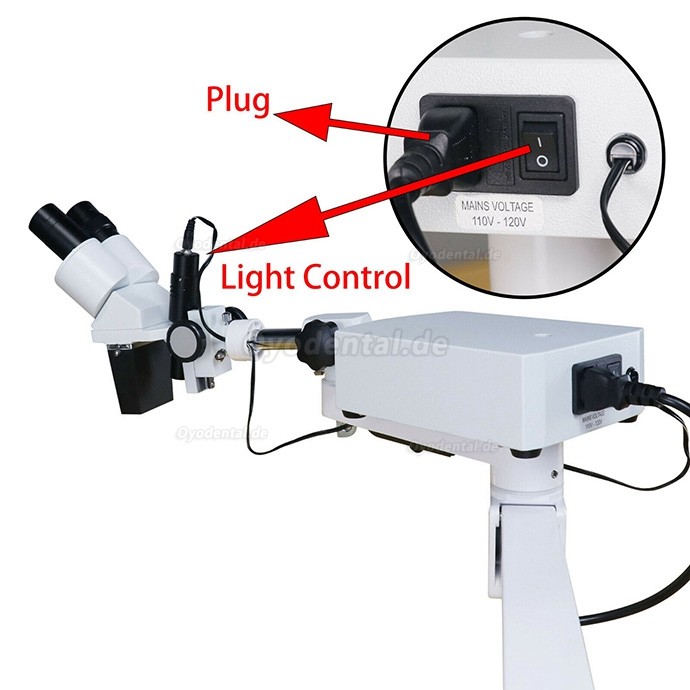 10X Endodontisches Mikroskop für zahnärztliche Chirurgie mit LED-Licht für Behandlungsstuhl