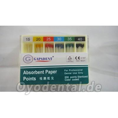 GAPADENT® Saugfähige Papierpunkte aus Korea 200Pcs GAPADENT® Saugfähige Papierpunkte aus Korea 200Pcs