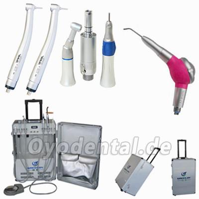 Greeloy® Tragbare Dentaleinheit GU-P206 + Luftpoliergerät + Jinme® Handstückeinheit Greeloy® Tragbare Dentaleinheit GU-P206 + Luftpoliergerät + Jinme® Handstückeinheit