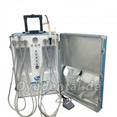 Tragbare Dental Einheit 600W mit Luftverdichter + Aushärtung Licht Scaler GU-P206S 2H Tragbare Dental Einheit 600W mit Luftverdichter + Aushärtung Licht Scaler GU-P206S 2H