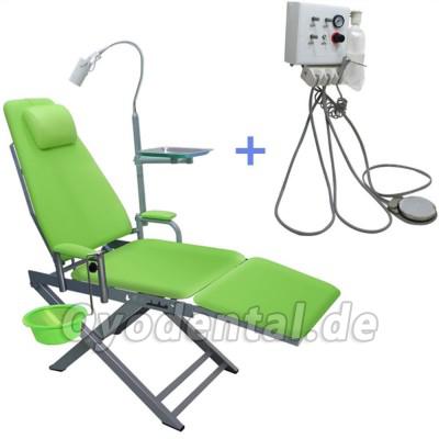 2017 Tragbarer Dental Mobiler Stuhl mit LED Lampe Abfallbecken + Dental Turbine Einheit 2017 Tragbarer Dental Mobiler Stuhl mit LED Lampe Abfallbecken + Dental Turbine Einheit