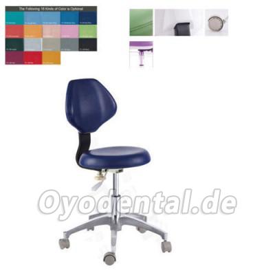 Dental Medizinischer Bürostuhl Smart Höheneinstellbar Drehstuhl PU Blau QY-90E