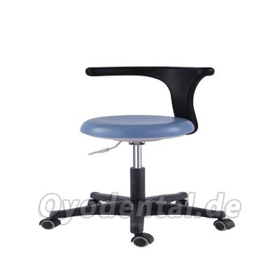 Dental Arbeitssessel mit Rückenlehne Smart Höheneinstellbar Dentalhocker PU Blau QY-G Dental Arbeitssessel mit Rückenlehne Smart Höheneinstellbar Dentalhocker PU Blau QY-G