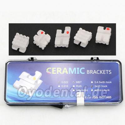 5 Packungen/20 Stücke Dental Kieferorthopädische Keramik Bracket Ständer MBT 022 3 Haken