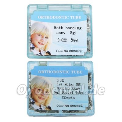 50 Sets Dental Kieferorthopädische Konvertierbar Bukkalröhrchen Bindung 1 st Molar Roth MBT 022 50 Sets Dental Kieferorthopädische Konvertierbar Bukkalröhrchen Bindung 1 st Molar Roth MBT 022