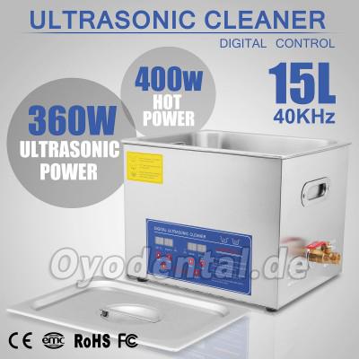 15L Industrie Digital Edelstahl Ultraschall-Reiniger Reinigungsmaschine JPS-60A