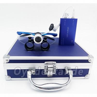 Dental Chirurgischer Lupenbrille Lupen 2.5 × 420 mm optische Gläser mit 3 W LED Scheinwerfer Lampe Dental Chirurgischer Lupenbrille Lupen 2.5 × 420 mm optische Gläser mit 3 W LED Scheinwerfer Lampe
