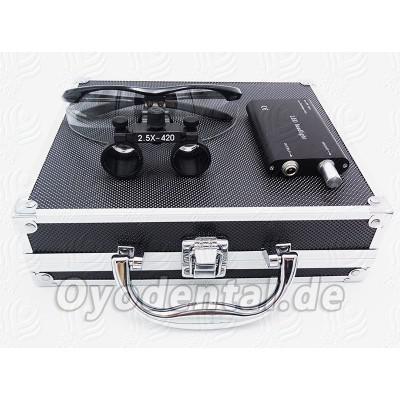 2.5X Dental Chirurgisch Lupenbrille + 3W LED Scheinwerferlampe + Aluminium Box 2.5X Dental Chirurgisch Lupenbrille + 3W LED Scheinwerferlampe + Aluminium Box