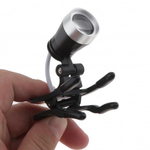 Dental Portable 1W LED Scheinwerferlampe Clip-on-Typ für Bincolar Lupe
