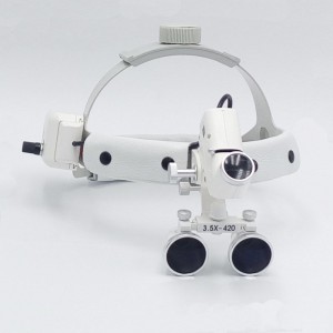 Dental Chirurgische medizinische 3.5X420mm Stirnband-Lupe mit LED-Scheinwerfer DY-106