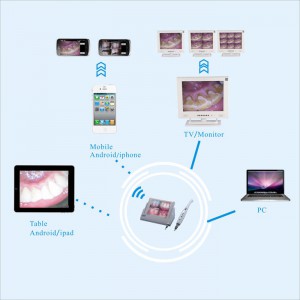 Dental Drahtgebundene WI-FI Intraoralkamera CF-988A mit 8-Zoll-LCD-Minotor M-868