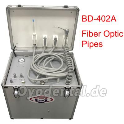 Best® BD-402A Faseroptik Mobile dentaleinheit mit Rad Stahltank (Kompressor + Saugeinheit + Triplexspritze)