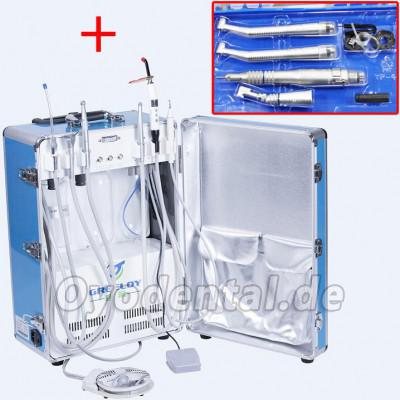 Greeloy® Tragbare DentaleinheitGU-P206 +Polymerisationslampe + Ultraschall Handstück+ NSK Handstück Satz Greeloy® Tragbare DentaleinheitGU-P206 +Polymerisationslampe + Ultraschall Handstück+ NSK Handstück Satz