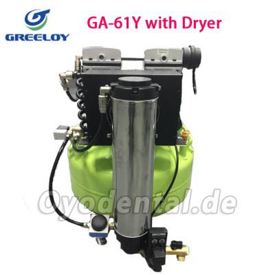 Greeloy® 600W Dentalkompressoren leise Ölfrei mit trockner GA-61Y