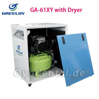 Greeloy® 600W Dentalkompressoren leise leistungsstark Ölfrei verdichtende mit kabinett und trockner GA-61XY
