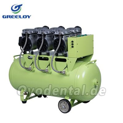 Greeloy® 1800W 2.5HP 90L Dentalkompressoren leise Ölfrei mit trockner mit Rückschlagventil GA-63