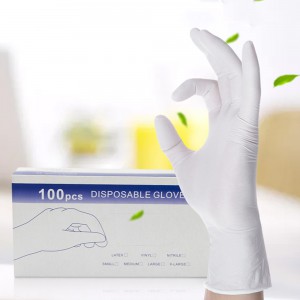 100 Stück / Los Einweg-Medizinhandschuhe aus Latex Universalreinigungsarbeit Fingerhandschuhe Latex-Schutznahrungsmittel