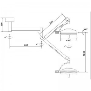 KWS KD-2036D-2 108W Decken-LED Schattenlose Lampe Chirurgische medizinische Untersuchungsleuchte