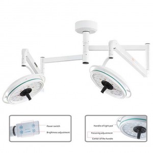 KWS KD-2072B-2 216W LED-OP-Untersuchungslicht mit zwei Köpfen und schattenloser Lampe
