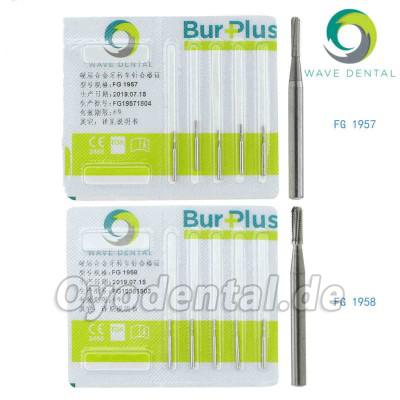 5 Packungen Wave Dental Wolframcarbid Bohrer Crown Metallschneiden Gerade Fissur 1957 1958