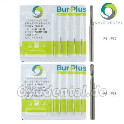 5 Packungen Wave Dental Wolframcarbid Bohrer Crown Metallschneiden Gerade Fissur 1957 1958