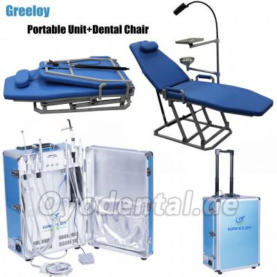 Greeloy GU-P206 Mobile Dentaleinheit + GU-109 Tragbarer Zahnarztstuhl + Aufbewahrungstasche Kit Greeloy GU-P206 Mobile Dentaleinheit + GU-109 Tragbarer Zahnarztstuhl + Aufbewahrungstasche Kit