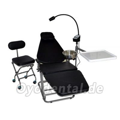 Dynamic DU32L Tragbarer Zahnarztstuhl mit LED-Untersuchungsleuchte DLG101 und Dentalhocker DS08