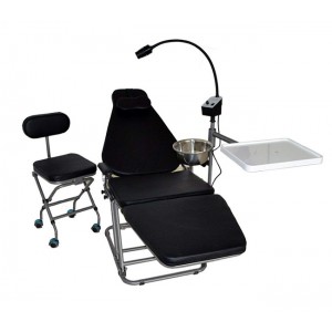 Dynamic DU32L Tragbarer Zahnarztstuhl mit LED-Untersuchungsleuchte DLG101 und Dentalhocker DS08