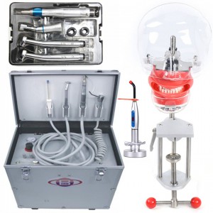 BD-402 Tragbare Dentaleinheit GU-P206 + Polymerisationslampe + Dentalhandstück-Set + Phantomkopf