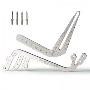 Set für die Zahnimplantatchirurgie Rostfreier Stahl Winkellineal zur Positionierung des Instruments zur Oralen Pflanzung