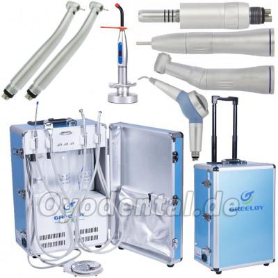 Greeloy® GU-P204 Mobile Dentaleinheit + Handstück Satz + Polymerisationslampe + Multifunktionsspritze Dental Greeloy® GU-P204 Mobile Dentaleinheit + Handstück Satz + Polymerisationslampe + Multifunktionsspritze Dental