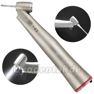 Westcode Dental 45° Glasfaser Rotes Winkelstück 1:4.2 mit Licht und Spray E-Typ