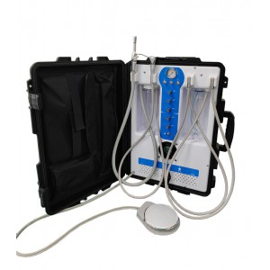 Greeloy GU-P204S Tragbare Dental Einheit + Kompressor + Saug + Triplex Spritze + HP Tube