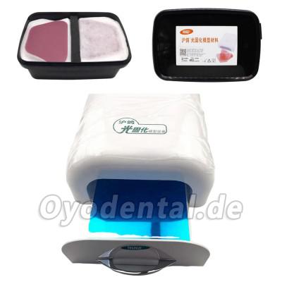HUGE Dentallabor-Lichthärtungseinheit UV-Lichthärtungsofen Maschine Tablett Formmaterial
