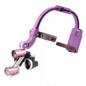 2.5X/3.5X Zahnärztliche Binokularlupen mit Kopfband und 5W LED-Scheinwerfer