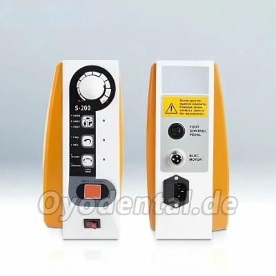 FASTSTRONG S-200 Dentallabor Bürstenloser Mikromotor 60.000 U/min Handstück mit Hand- Knie- und Fußsteuerung