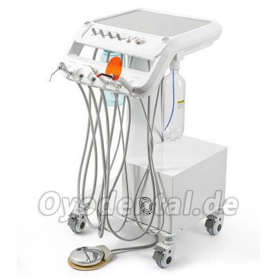 B033 Tragbare Dental Behandlungseinheit Mobiler Wagen mit Luftkompressor Scaler Handstück und Polymerisationslampe
