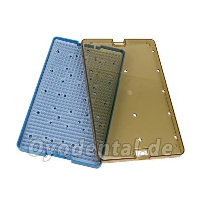 Große Dental Instrumentenkassette Sterilisationsbox mit Silikonmatte