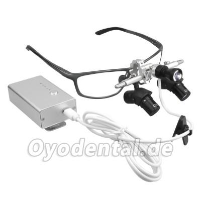 4.0X / 5.0X / 6.0X Flip-Up Ergo Lupenbrille 350–450 mm 48°Dental mit 5W LED Stirnlampe