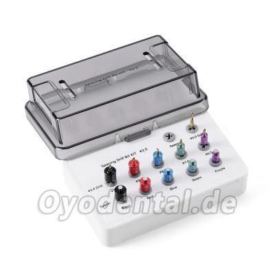 Dental Implantat Bohrschablonen Set Positionierung mit Abstand Bohrer Sterilisationsbox