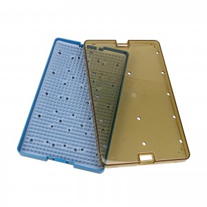 Große Dental Instrumentenkassette Sterilisationsbox mit Silikonmatte