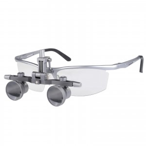 DY-118 2.5X 450 mm Dental Lupenbrille Aluminiumrahmen Einstellbarer Pupillenabstand
