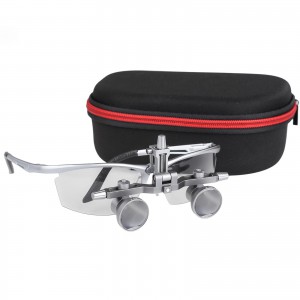 DY-118 2.5X 450 mm Dental Lupenbrille Aluminiumrahmen Einstellbarer Pupillenabstand