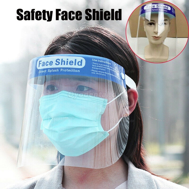 10 Stück Hochauflösende transparente Anti-Speichel Winddichte Staubdichte Hut Vollgesichtsschutzkappe Anti-Fog-Gesichtsschutz