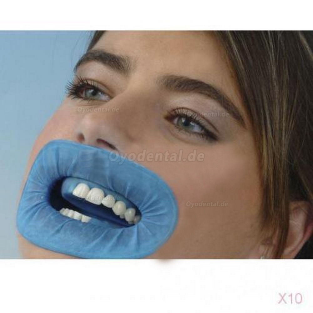 10x Dental Einweg Sterile Kofferdam 9 cm Wangenhalter Öffner Blau