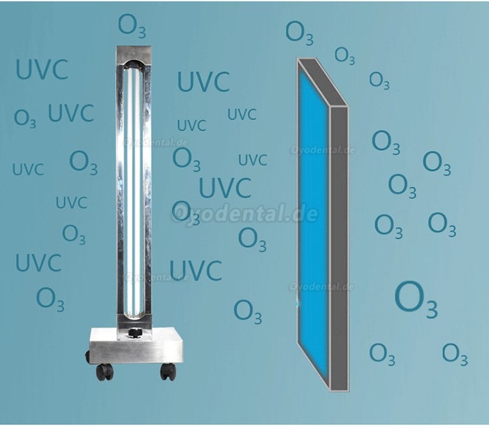 150 W Mobiler UV + Ozon-Desinfektionswagen UVC-Lampe Sterilisationslampe Ultraviolettes keimtötendes Licht